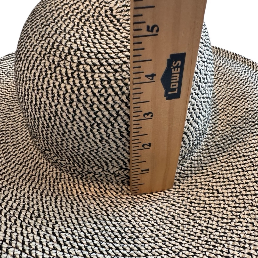 Stylish Sun Day Afternoon Black and White Wide-Brim Hat - Picture 7 of 10